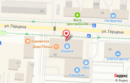 Торговый центр Корона на улице Герцена на карте