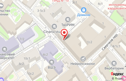 Высшая школа практической психологии и бизнеса в Москве на карте