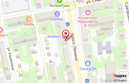 Торговая компания Окна-ЮГ на проспекте Ленина на карте