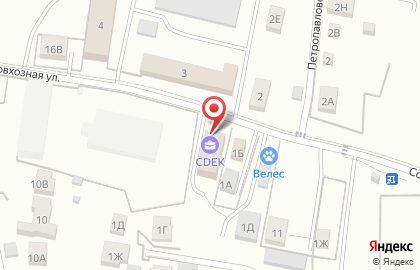 Курьерская служба Сдэк на Совхозной улице на карте