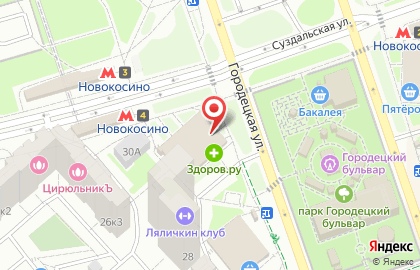 Магазин мясной продукции на Суздальской улице на карте