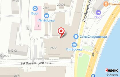 Служба доставки и логистики Сдэк на Дербеневской улице на карте