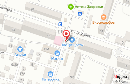 Кондитерская Патисари на улице Туполева на карте