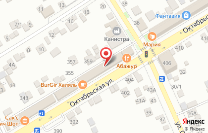 Торговая компания Окна-Юг на Октябрьской улице на карте