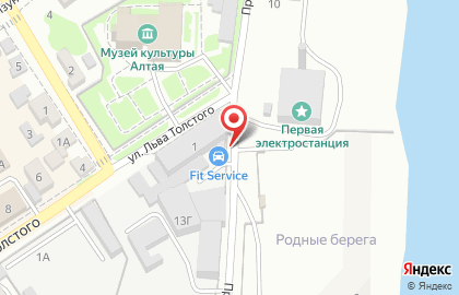 Автосервис FIT SERVICE на Промышленной улице в Барнауле на карте