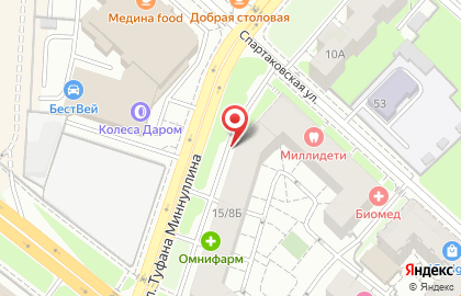 Нотариус Мальченкова Е.Н. на улице Туфана Миннуллина на карте