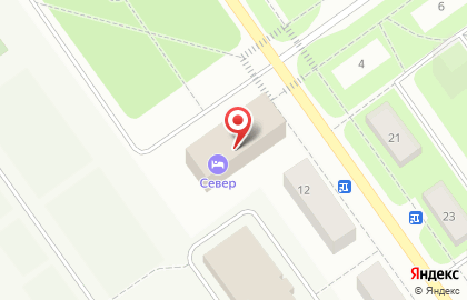 Гостиница Север в Архангельске на карте
