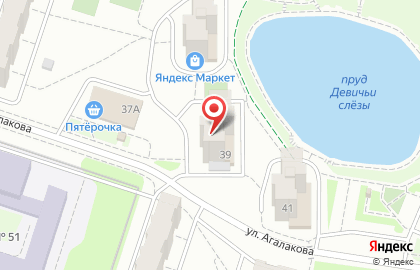 Парикмахерская Лантана на улице Агалакова на карте