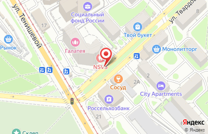Продовольственный магазин Робин-Бобин в Смоленске на карте
