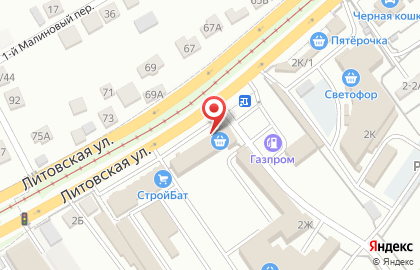 Супермаркет Пятёрочка на Литовской улице на карте