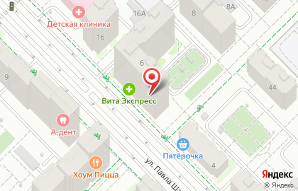 Кафе Gusto на улице Павла Шаманова на карте