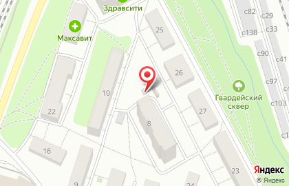 Киоск молочной продукции Амка в Железнодорожном округе на карте