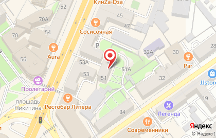 Черноземье в Воронеже на карте