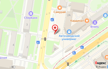 Магазин Северная долина в Автозаводском районе на карте