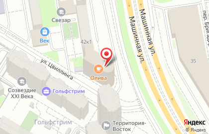 Ресторан Олива в Октябрьском районе на карте