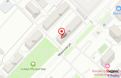 Победитель на Минской улице на карте