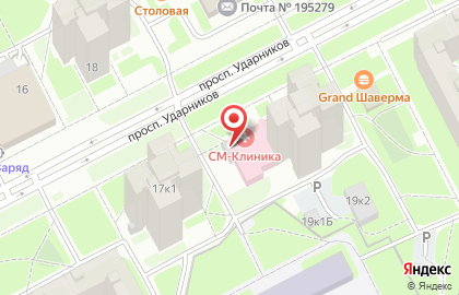 Аптека СМ-Клиника в Красногвардейском районе на карте