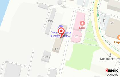 Гостиница На Набережной на Набережной улице на карте