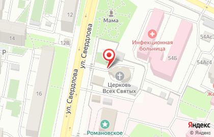 Храм Всех Святых в Тюмени на карте