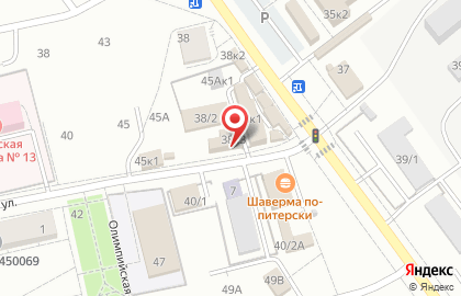 Продовольственный магазин на Гвардейской улице на карте