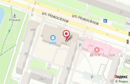 Магазин детских товаров Кенгуру на улице Новосёлов на карте