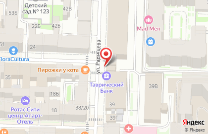Банкомат Таврический Банк на метро Чернышевская на карте