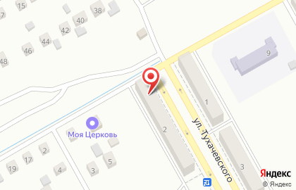 Продуктовый магазин Рассвет на улице Тухачевского на карте