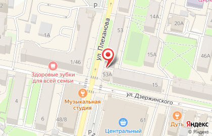 Магазин Первый рыбный на улице Плеханова на карте