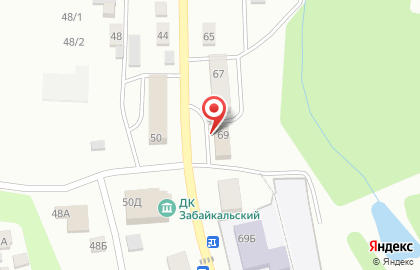 Продовольственный магазин в Железнодорожном районе на карте