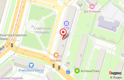Кафе-пекарня на улице Космонавтов, 1 на карте