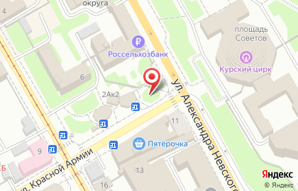 Киоск по продаже проездных билетов на улице Александра Невского на карте
