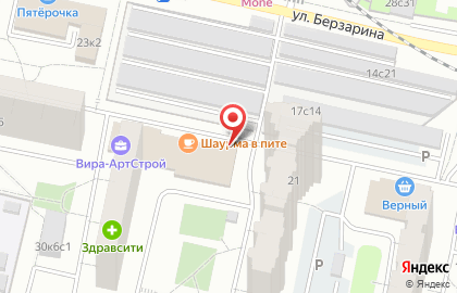 Магазин овощей и фруктов в Москве на карте