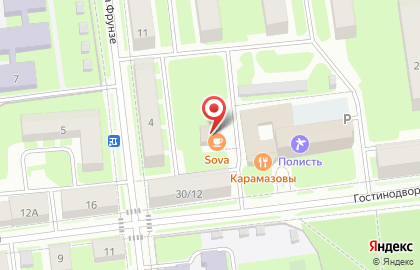 Семейное кафе SOVA на карте