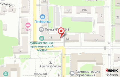 Управление архитектуры, земельных и имущественных отношений в Щёкино на карте