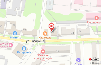 Овощной киоск на улице Гагарина на карте