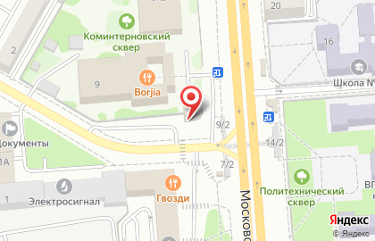 Компания Профит в Коминтерновском районе на карте