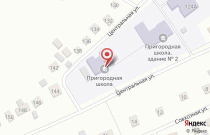 Пригородная основная общеобразовательная школа на Центральной улице на карте