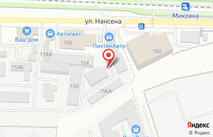 Автокомплекс ПихтинАвто в Ростове-на-Дону на карте