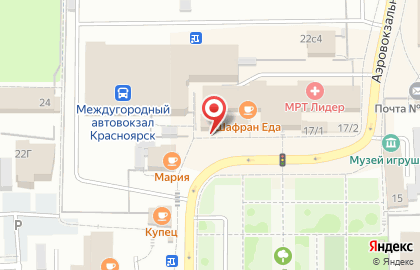 Киоск по продаже фастфудной продукции на Аэровокзальной улице на карте