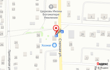 Продуктовый магазин Русич на Степной улице на карте