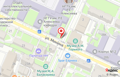 Указатель системы городского ориентирования №6170 по ул.Минина, д.26 р на карте