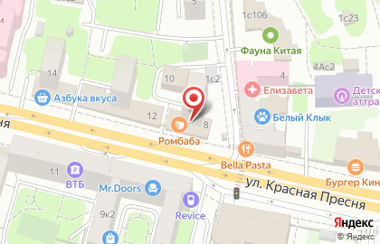 Караоке-клуб SEMENOV на улице Красная Пресня на карте