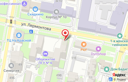 Киоск по продаже печатной продукции Печать на улице Лермонтова, 14 киоск на карте