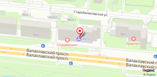 Центр остеопатии Ист Клиник на Балаклавском проспекте на карте