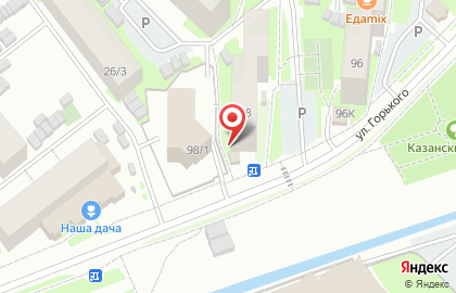 Киоск по продаже фруктов и овощей на улице Горького на карте