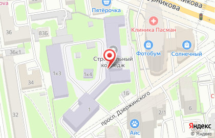 Меч Фемиды на проспекте Дзержинского на карте