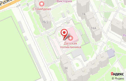 Избирательный участок №43 в Пскове на карте