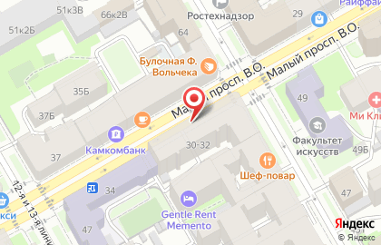 Аптека Невис на Малом проспекте В.О. на карте