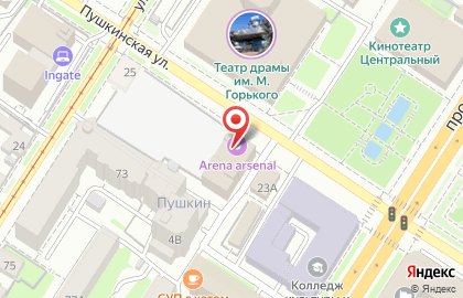 Мебельный центр Янтарь в Центральном районе на карте