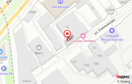 СТО Пальмира на улице Емельянова на карте
